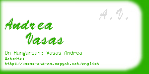 andrea vasas business card